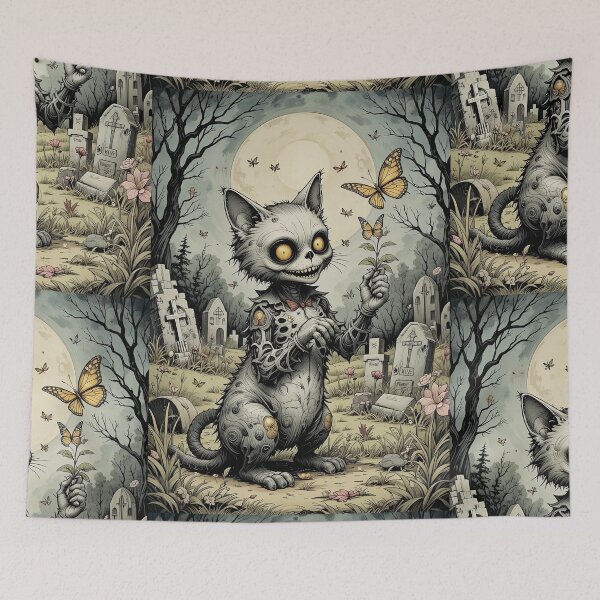 Item preview, Zombie cat Vintage Abstract Whimsical Zentangle Art designed and sold by Witty Shirts.