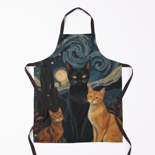 Item preview, Starry Night Cat Vintage Abstract Whimsical Zentangle Art designed and sold by Witty Shirts.