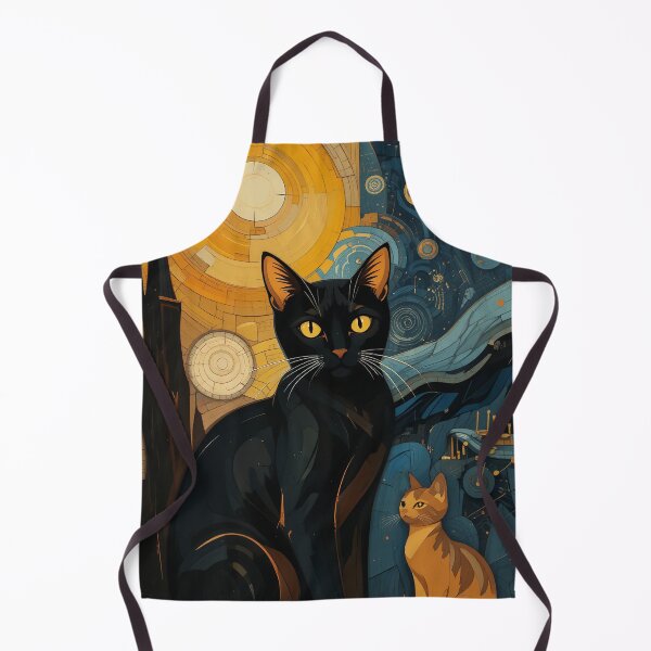 Item preview, Starry Night cat Vintage Abstract Whimsical Zentangle Art designed and sold by Witty Shirts.
