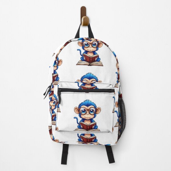 Item preview, Cute monkey in the library designed and sold by Grypis.