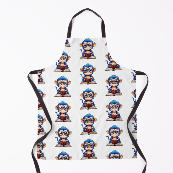Item preview, Cute monkey in the library designed and sold by Grypis.