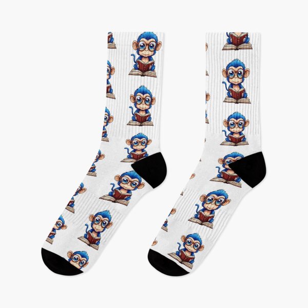 Item preview, Cute monkey in the library designed and sold by Grypis.