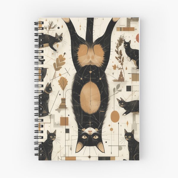 Item preview, Cat Diagram Vintage Abstract Whimsical Zentangle Art designed and sold by Witty Shirts.