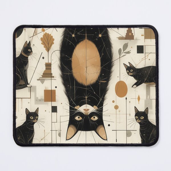Item preview, Cat Diagram Vintage Abstract Whimsical Zentangle Art designed and sold by Witty Shirts.
