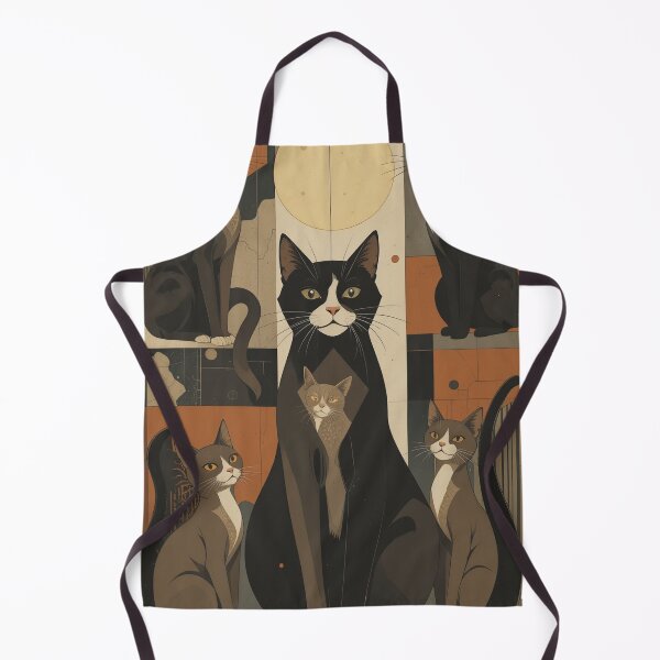 Item preview, Brown and Grey Cats Vintage Abstract Whimsical Zentangle Art designed and sold by Witty Shirts.