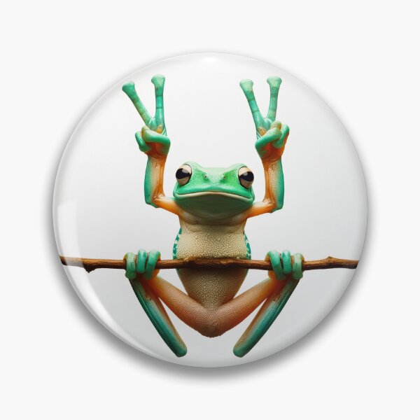 Item preview, Tree frog giving a double peace sign designed and sold by dbandaraj.