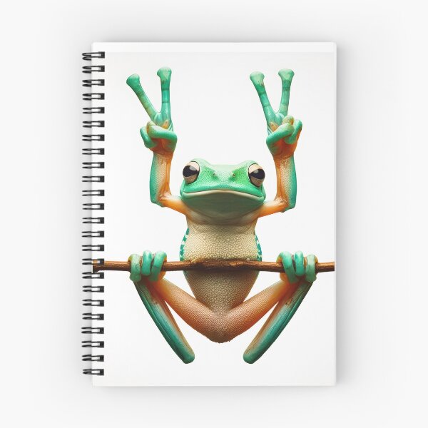 Item preview, Tree frog giving a double peace sign designed and sold by dbandaraj.
