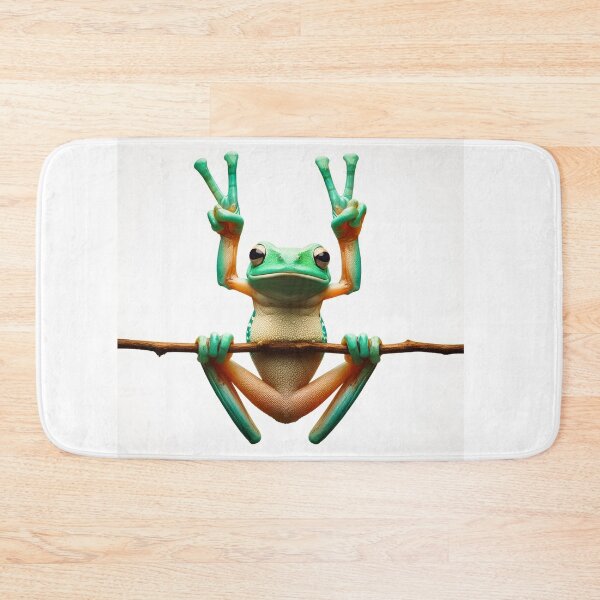 Item preview, Tree frog giving a double peace sign designed and sold by dbandaraj.