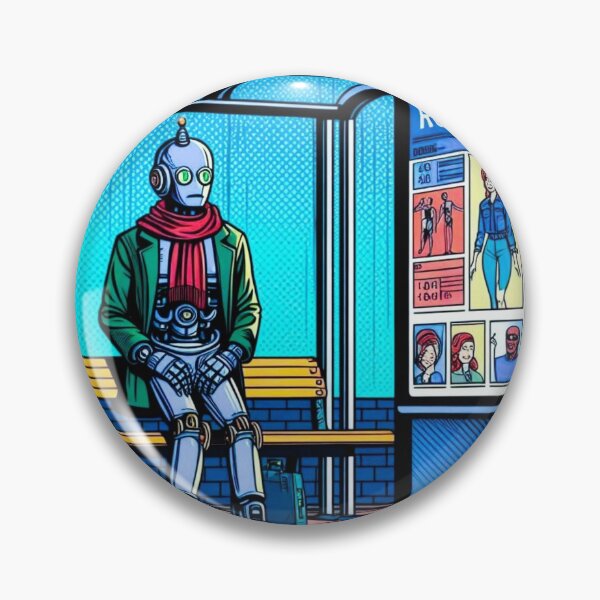 Item preview, Robot waiting at the bus stop designed and sold by Dogandesighn.