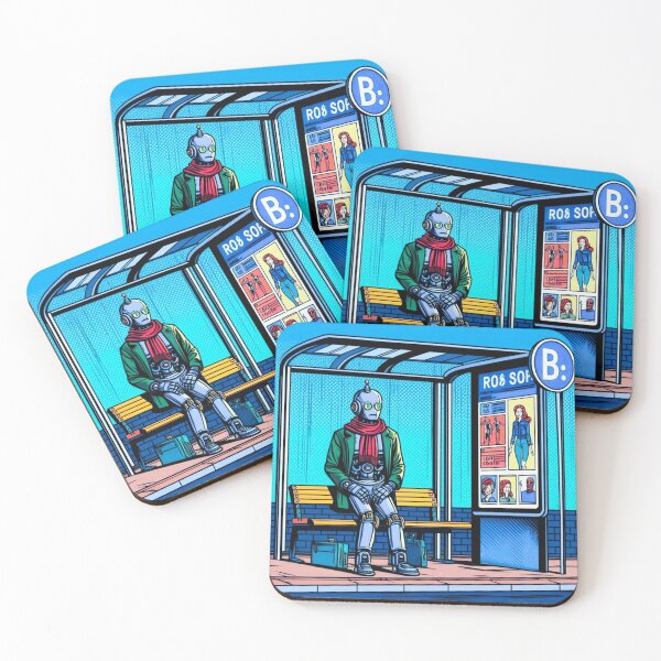 Item preview, Robot waiting at the bus stop designed and sold by Dogandesighn.