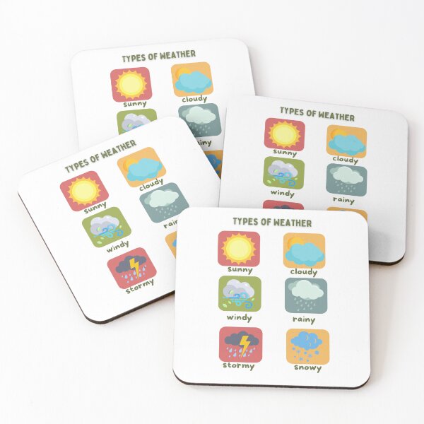 Item preview, Types of Weather Poster | Educational Weather Chart for Kids designed and sold by Classkaar.