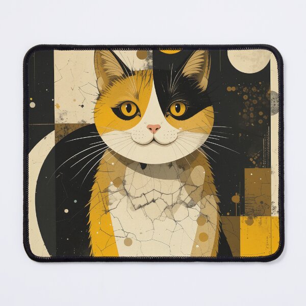 Item preview, Vintage Happy Cat Abstract Whimsical Zentangle Art designed and sold by Witty Shirts.