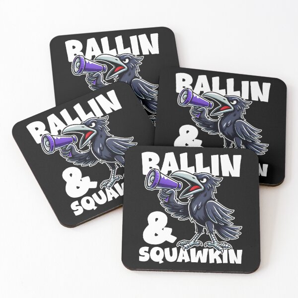 Item preview, SQUAWKIN AND BALLIN - FOOTBALL RAVENS GIFT designed and sold by KEF Custom.