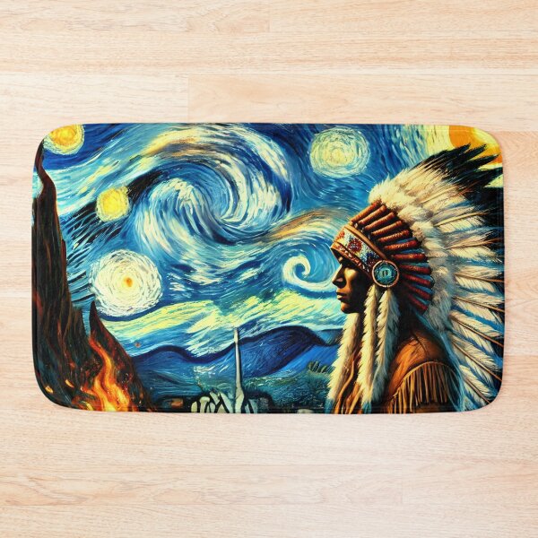 Item preview, Tribal Figure Under Starry Sky designed and sold by inkNext.