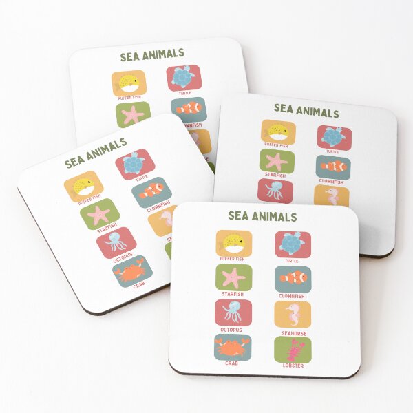 Item preview, Sea Animals - Cute & Educational Ocean Creatures Poster for Kids designed and sold by Classkaar.