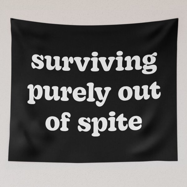 Item preview, Surviving Purely Out of Spite designed and sold by skullcap-prints.