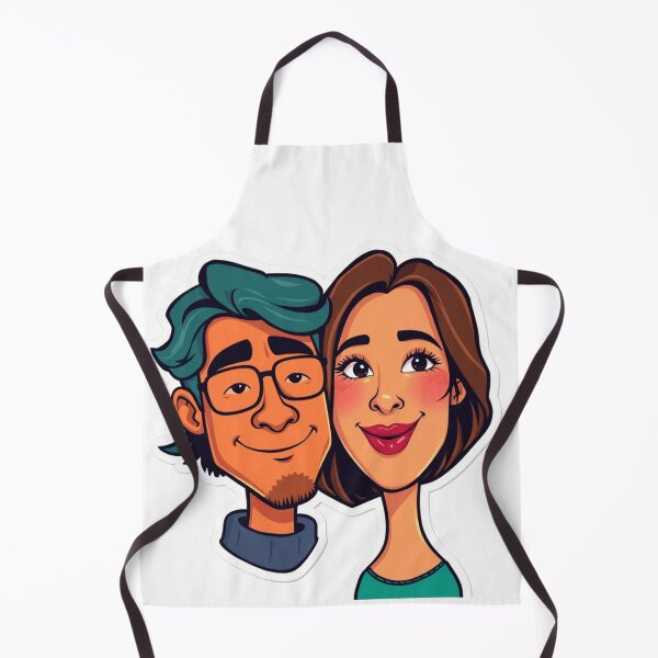 Item preview, Couple Sticker - Adorable 2D Design of a Couple Looking Straight at You designed and sold by FestivityFinds.