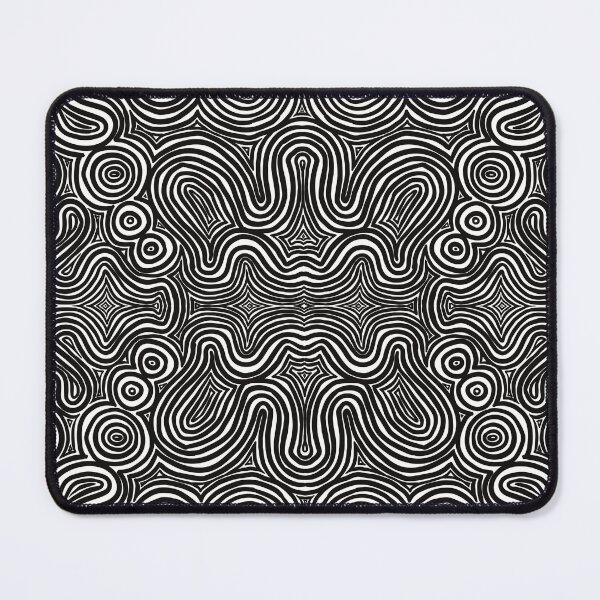 Item preview, Black and white hypnotic wave pattern designed and sold by n1ckeatsyarn.