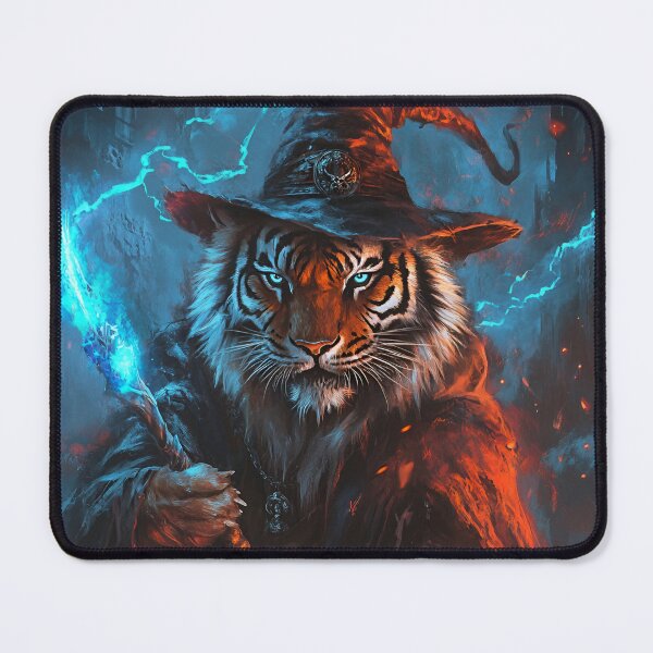 Item preview, Fantasy Adventure Safari Animal Wizard Tiger designed and sold by RockFireMerch.