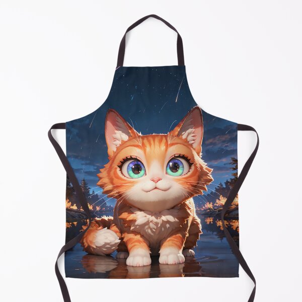 Item preview, Gato bajo la lluvia de estrellas fugaces designed and sold by Nikyo.