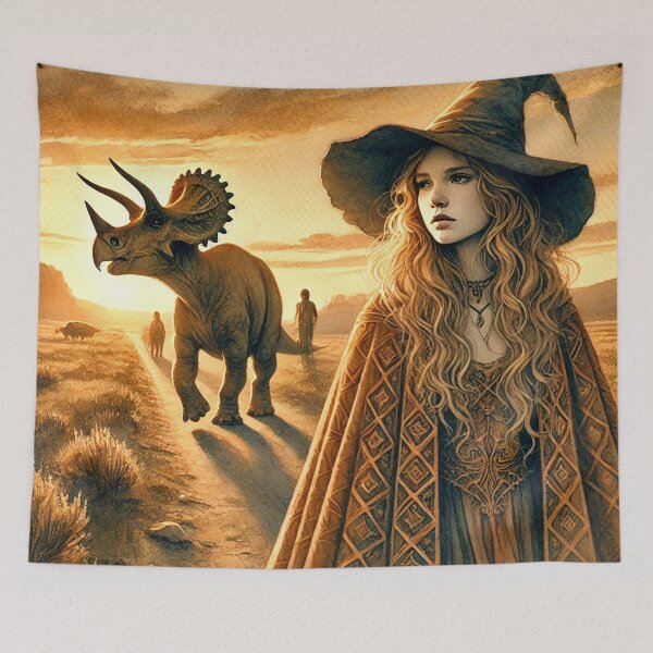 Item preview, The Witch and the Triceratops designed and sold by LilithsDesires.