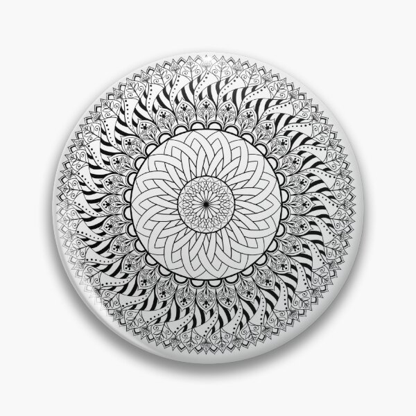 Item preview, Detailed Black and White Mandala Design with Geometric Patterns, Perfect for Mandala Art, Printable Posters, and Creative Projects. designed and sold by Texturacreation.
