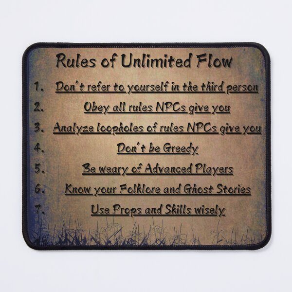 Item preview, Rules of Unlimited Flow designed and sold by RainsQuillMask.