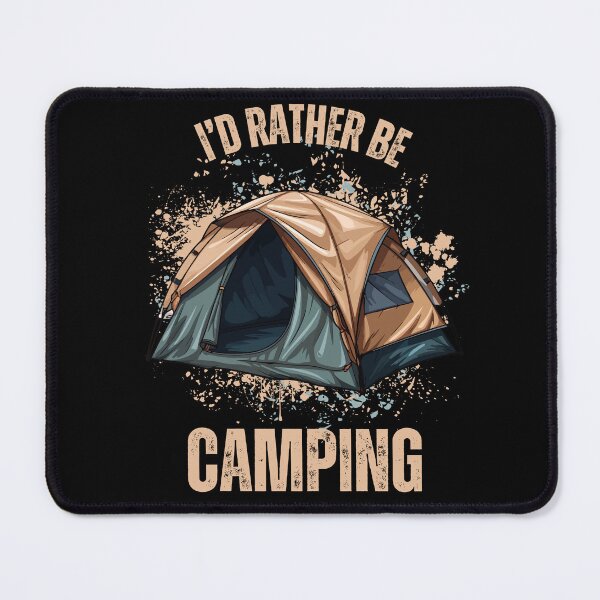Item preview, I'd Rather be Camping (Tan/Blue) designed and sold by BLTeesNmore.