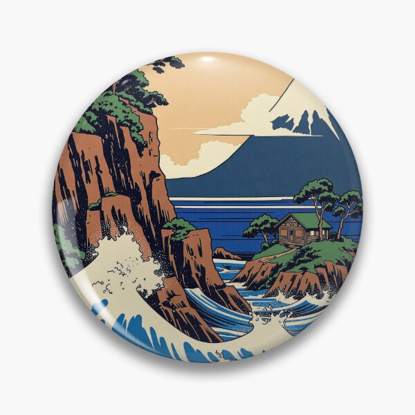 Item preview, Serene Island Escape: A Ukiyo-e Inspired View of Mount Fuji designed and sold by FortuneWildCat.