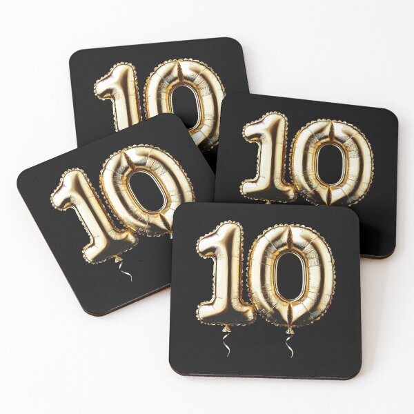 Item preview, 10 Years Gold Balloon Foil Balloon Gift designed and sold by Pineapple-Tree.