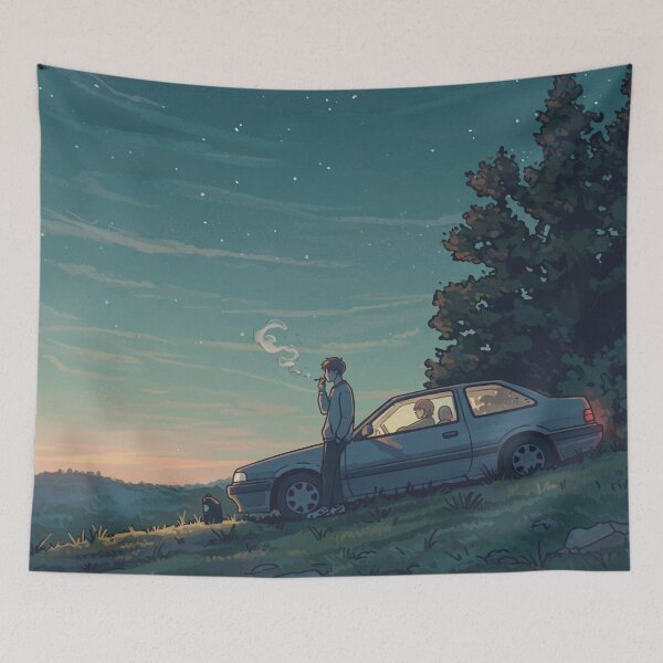 Item preview, Night view in the mountains while driving designed and sold by wi geon.