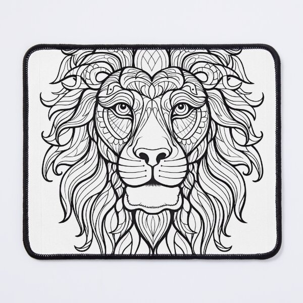 Item preview, Lion #6 Coloring Page Pattern  designed and sold by DavidColoring.