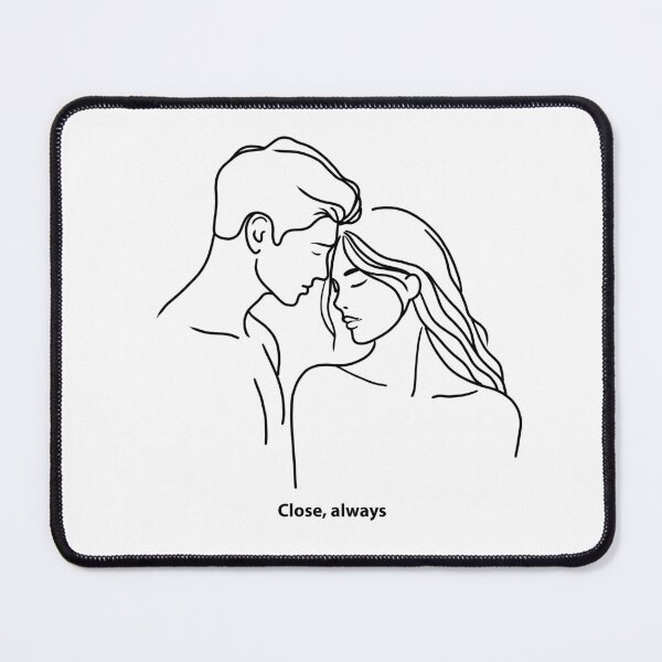 Item preview, minimalist romantic line art - Black  designed and sold by MaryAura.