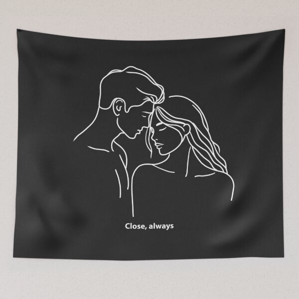 Item preview, minimalist romantic line art - White designed and sold by MaryAura.