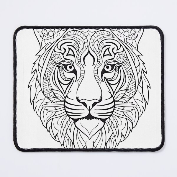 Item preview, Tiger #4 Coloring Page Pattern designed and sold by DavidColoring.