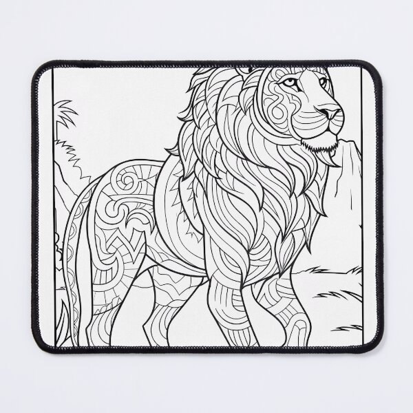 Item preview, Lion #9 Coloring Page Pattern  designed and sold by DavidColoring.