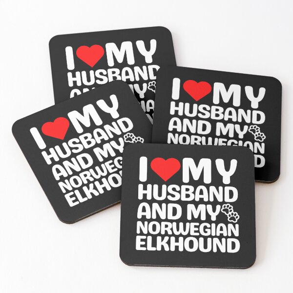 Item preview, I Love My Husband And My Norwegian Elkhound designed and sold by TheAnimalZ00.