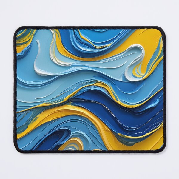 Item preview, Ocean Current: Abstract Blue and Yellow Swirls designed and sold by MOBI-CASE.