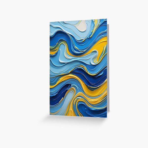 Item preview, Ocean Current: Abstract Blue and Yellow Swirls designed and sold by MOBI-CASE.