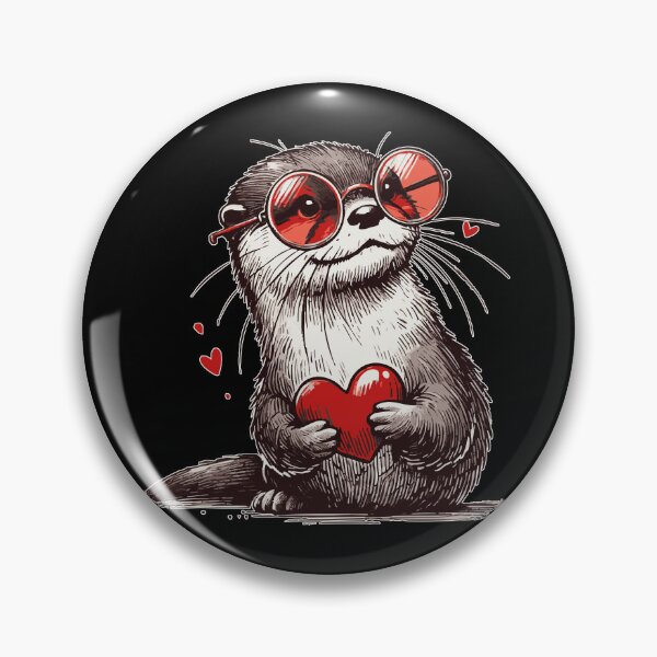 Item preview, Otter Happy Valentines Day designed and sold by TomFrontierArt.