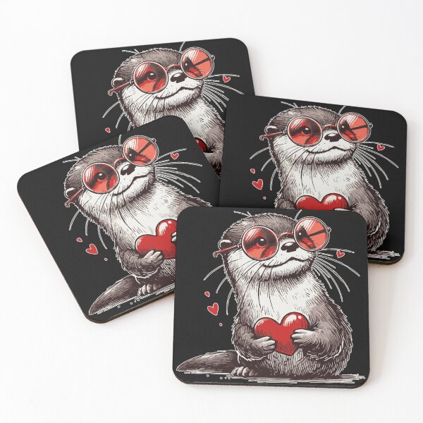 Item preview, Otter Happy Valentines Day designed and sold by TomFrontierArt.