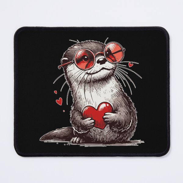 Item preview, Otter Happy Valentines Day designed and sold by TomFrontierArt.
