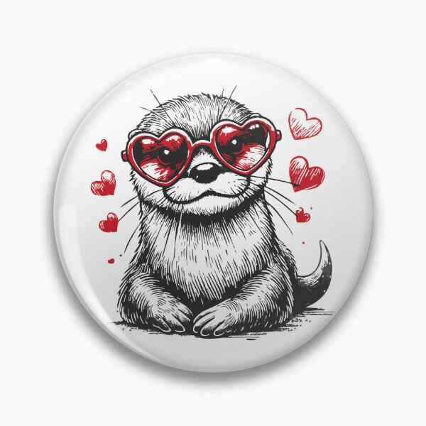 Item preview, Otter Happy Valentines Day Vintage designed and sold by TomFrontierArt.
