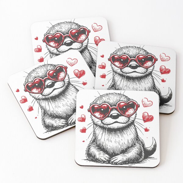 Item preview, Otter Happy Valentines Day Vintage designed and sold by TomFrontierArt.
