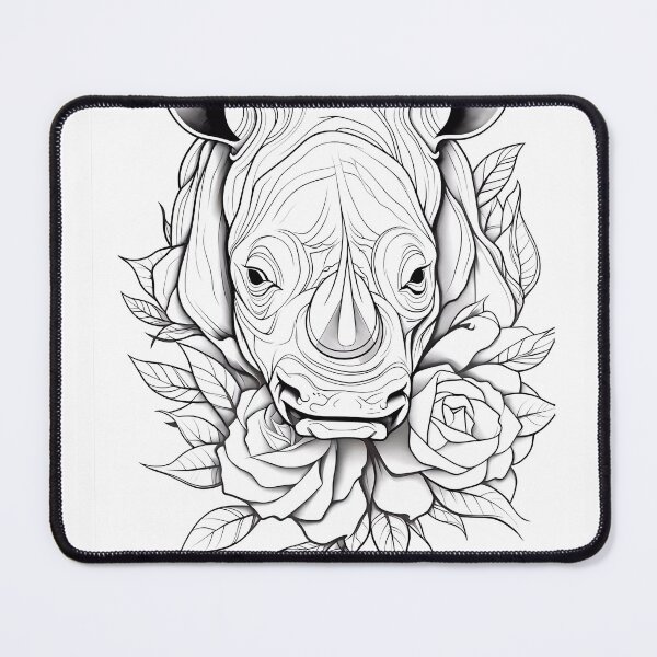 Item preview, Rhino #5 Coloring Page Pattern  designed and sold by DavidColoring.