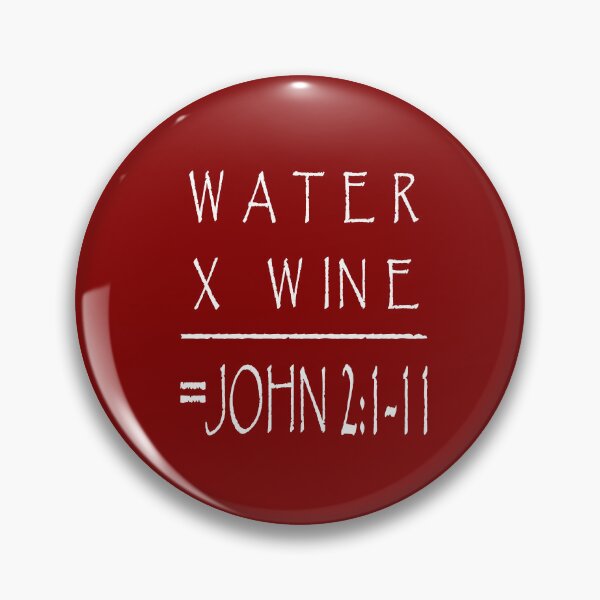 Item preview, Water to Wine - Faith in Miracles | Miracle of Jesus | Christian Faith white Design for dark background designed and sold by ZechJohnRB.