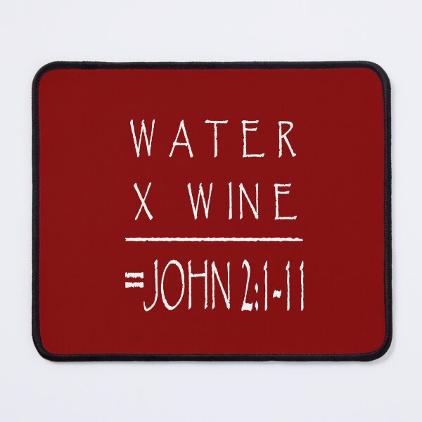 Item preview, Water to Wine - Faith in Miracles | Miracle of Jesus | Christian Faith white Design for dark background designed and sold by ZechJohnRB.