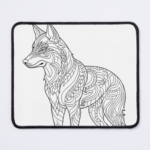 Item preview, Wolf #8 Coloring Page Pattern  designed and sold by DavidColoring.