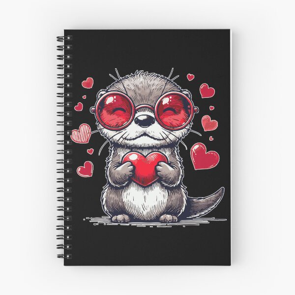 Item preview, Kawaii Otter Happy Valentines Day  designed and sold by TomFrontierArt.
