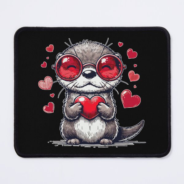 Item preview, Kawaii Otter Happy Valentines Day  designed and sold by TomFrontierArt.